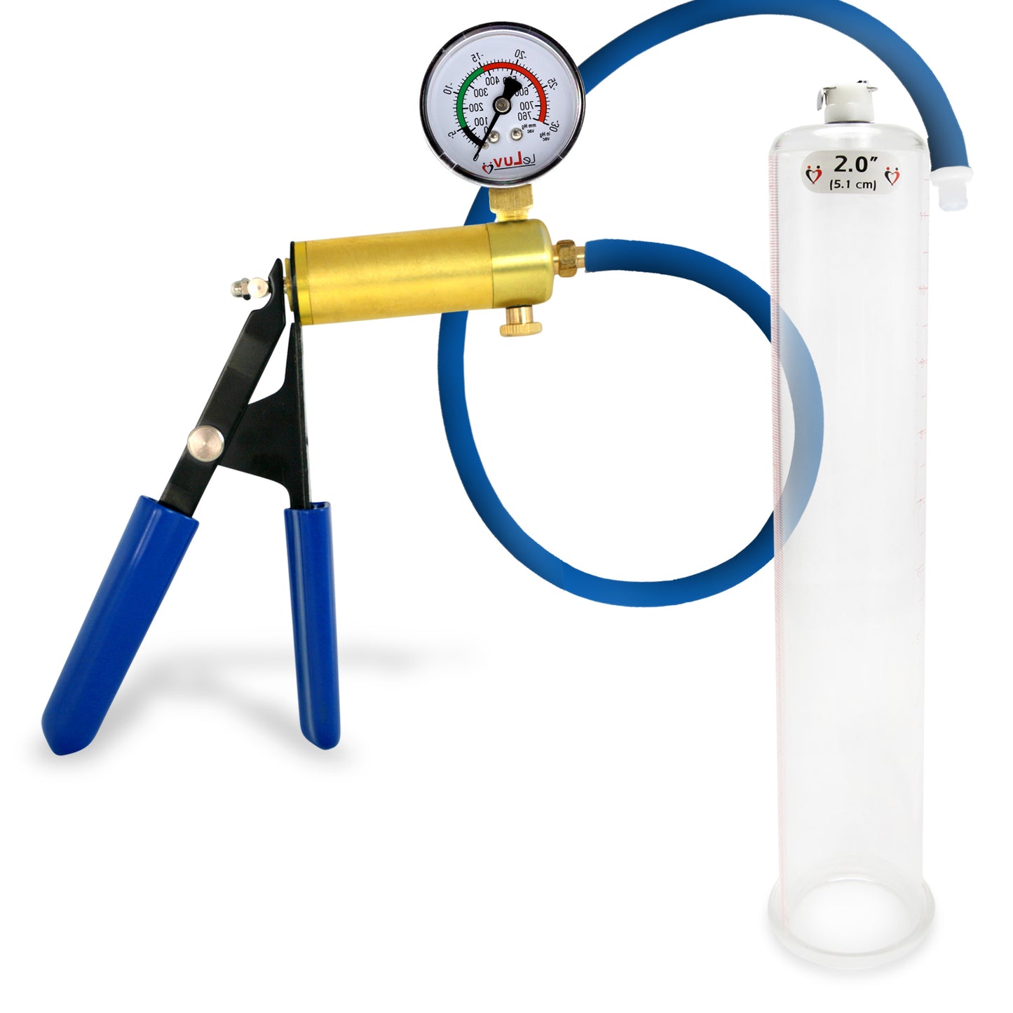 Ultima Blue Penis Pump (Rubber Grip, 9” Round Flange)