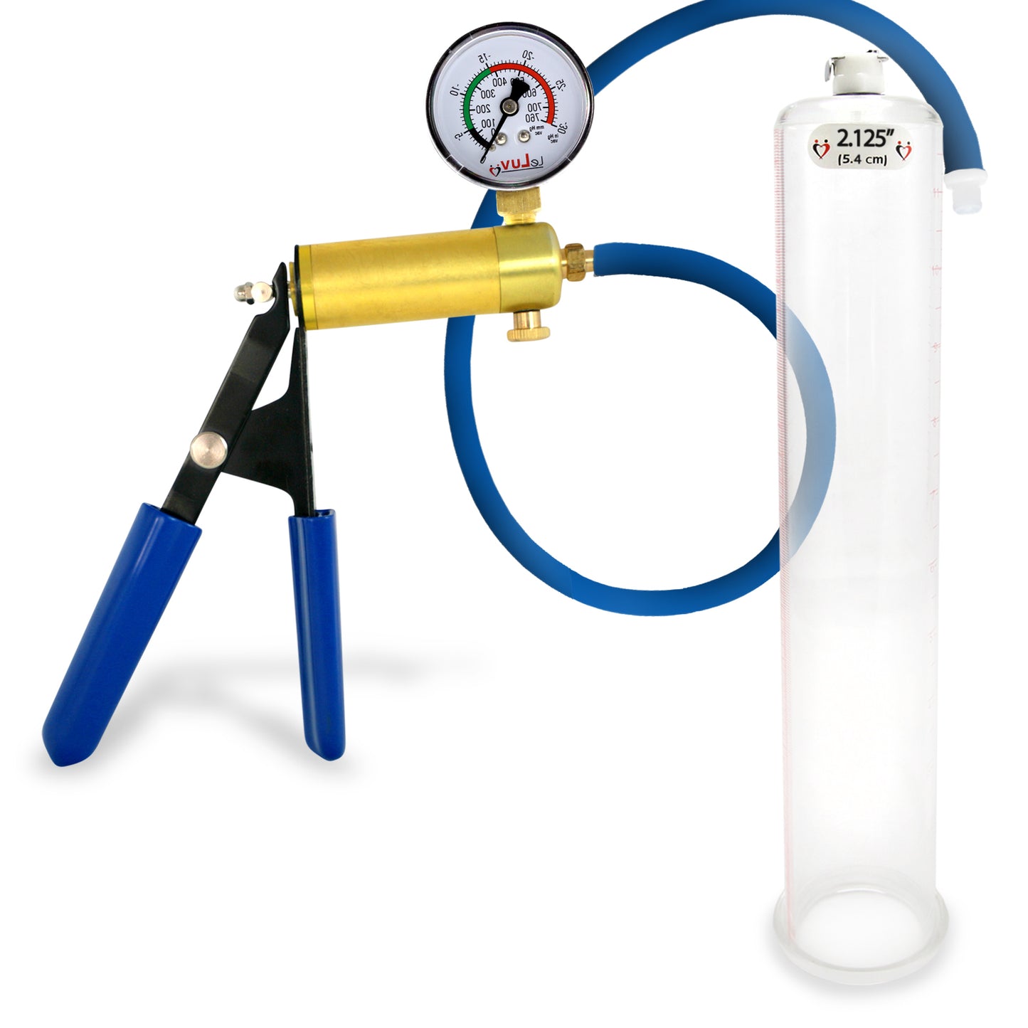 Ultima Blue Penis Pump (Rubber Grip, 9” Round Flange)