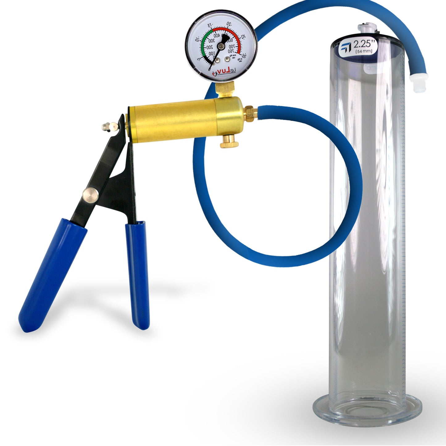 Ultima Blue Penis Pump (Protected Gauge, 9” Wide Flange)