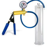 LeLuv® Ultima Penis Pump - Rubber Grip, Silicone Hose with Round Flange Cylinder - Choose Length & Diameter