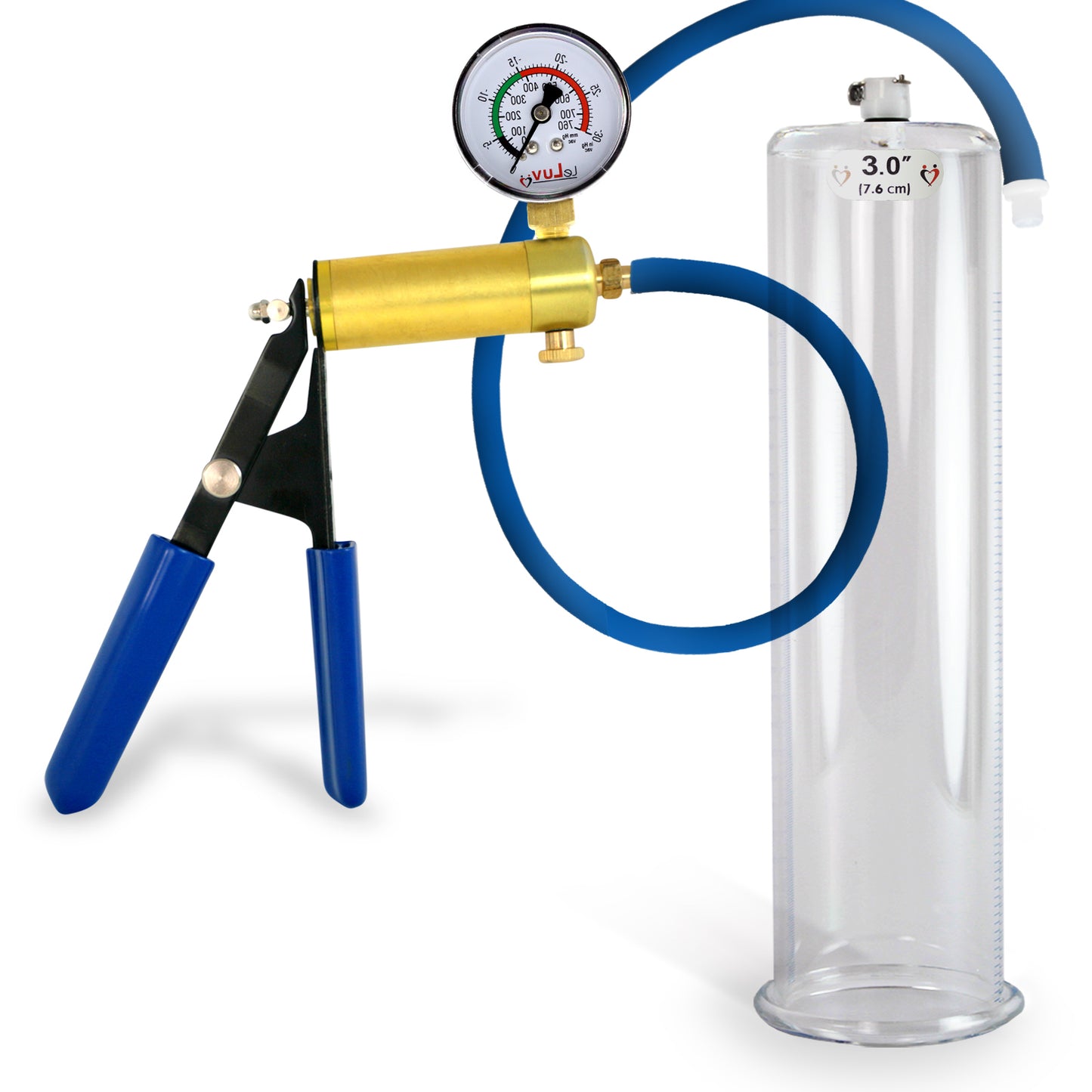 Ultima Blue Penis Pump (Rubber Grip, 9” Round Flange)