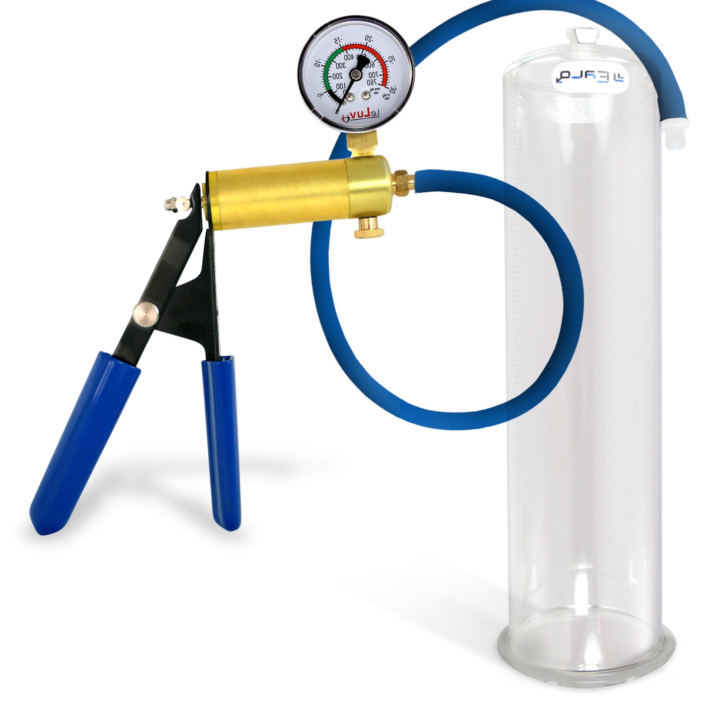 Ultima Blue Penis Pump (Rubber Grip, 9” Round Flange)