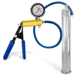 LeLuv® Ultima Penis Pump - Rubber Grip, Silicone Hose with Round Flange Cylinder - Choose Length & Diameter