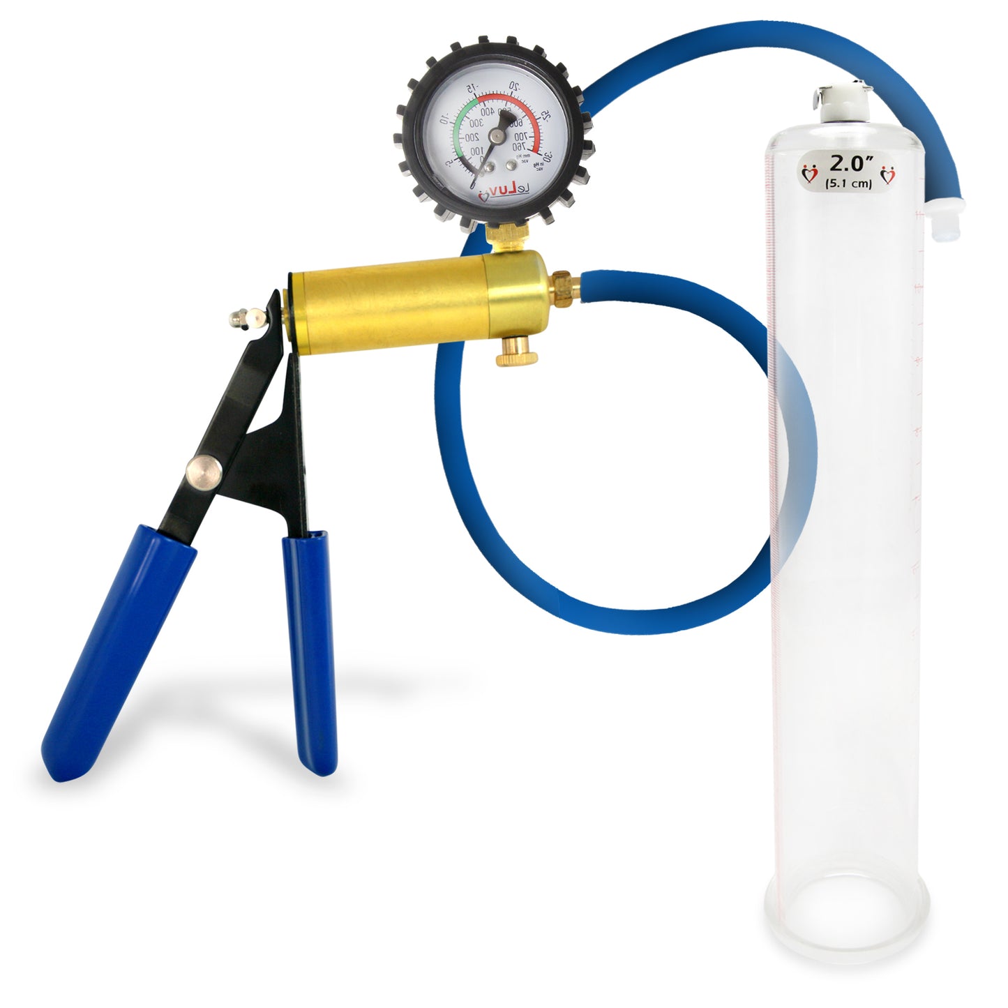 Ultima Blue Penis Pump (Rubber Grip, 9” Round Flange)