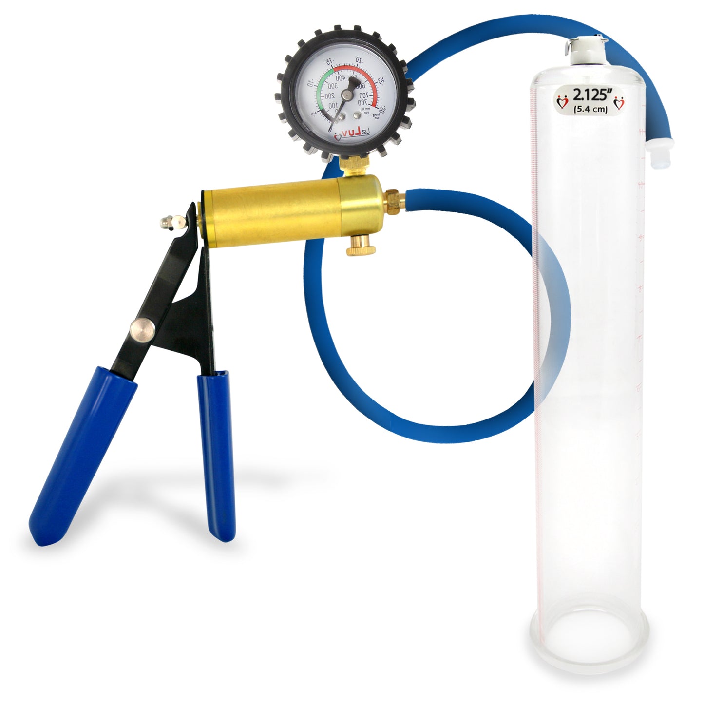 Ultima Blue Penis Pump (Rubber Grip, 9” Round Flange)
