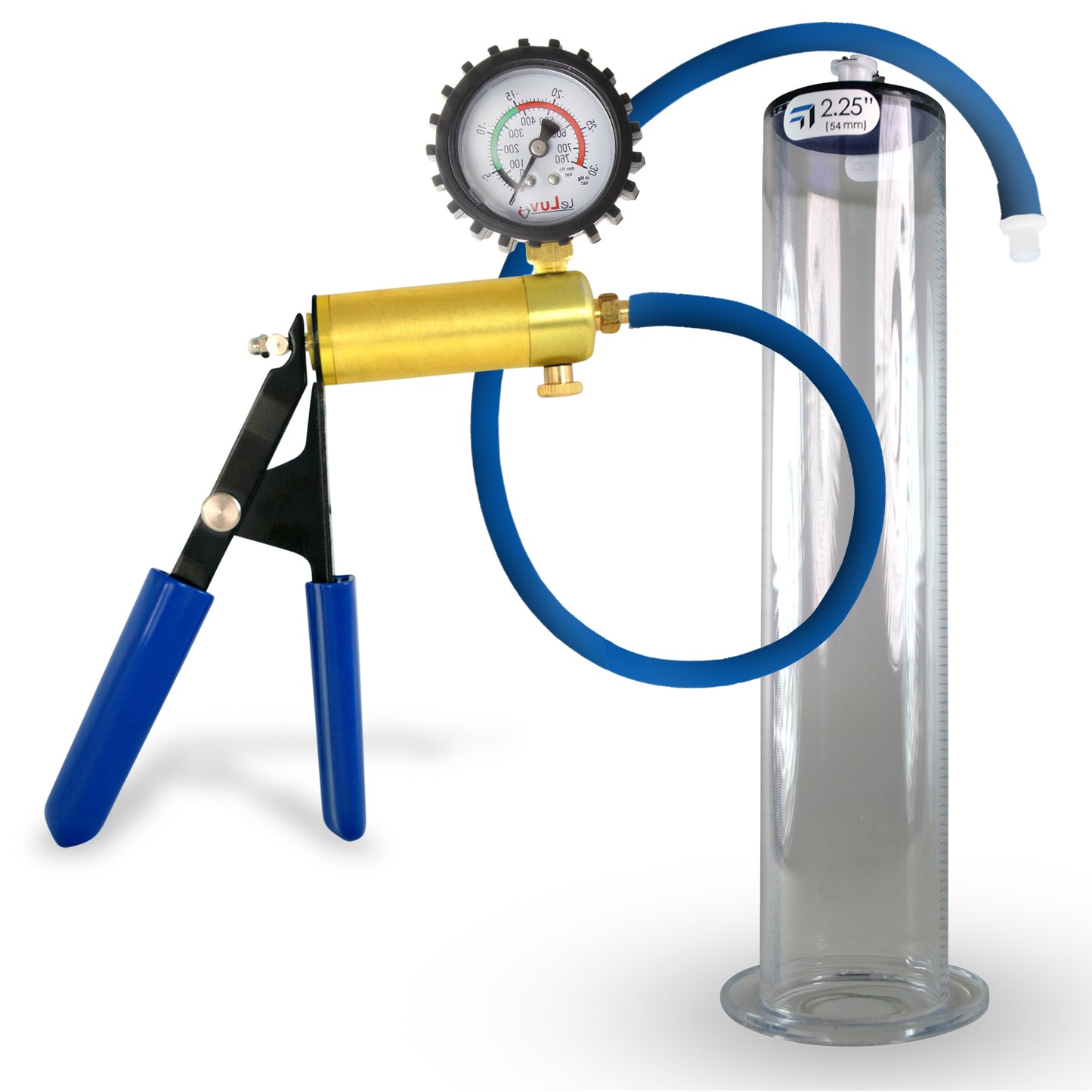 Ultima Blue Penis Pump (Protected Gauge, 9” Wide Flange)