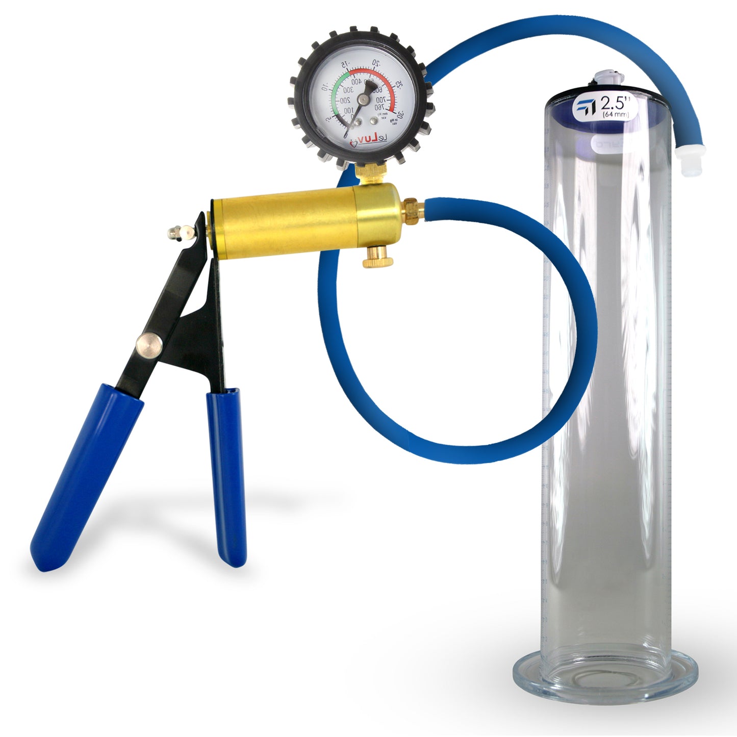 Ultima Blue Penis Pump (Protected Gauge, 9” Wide Flange)