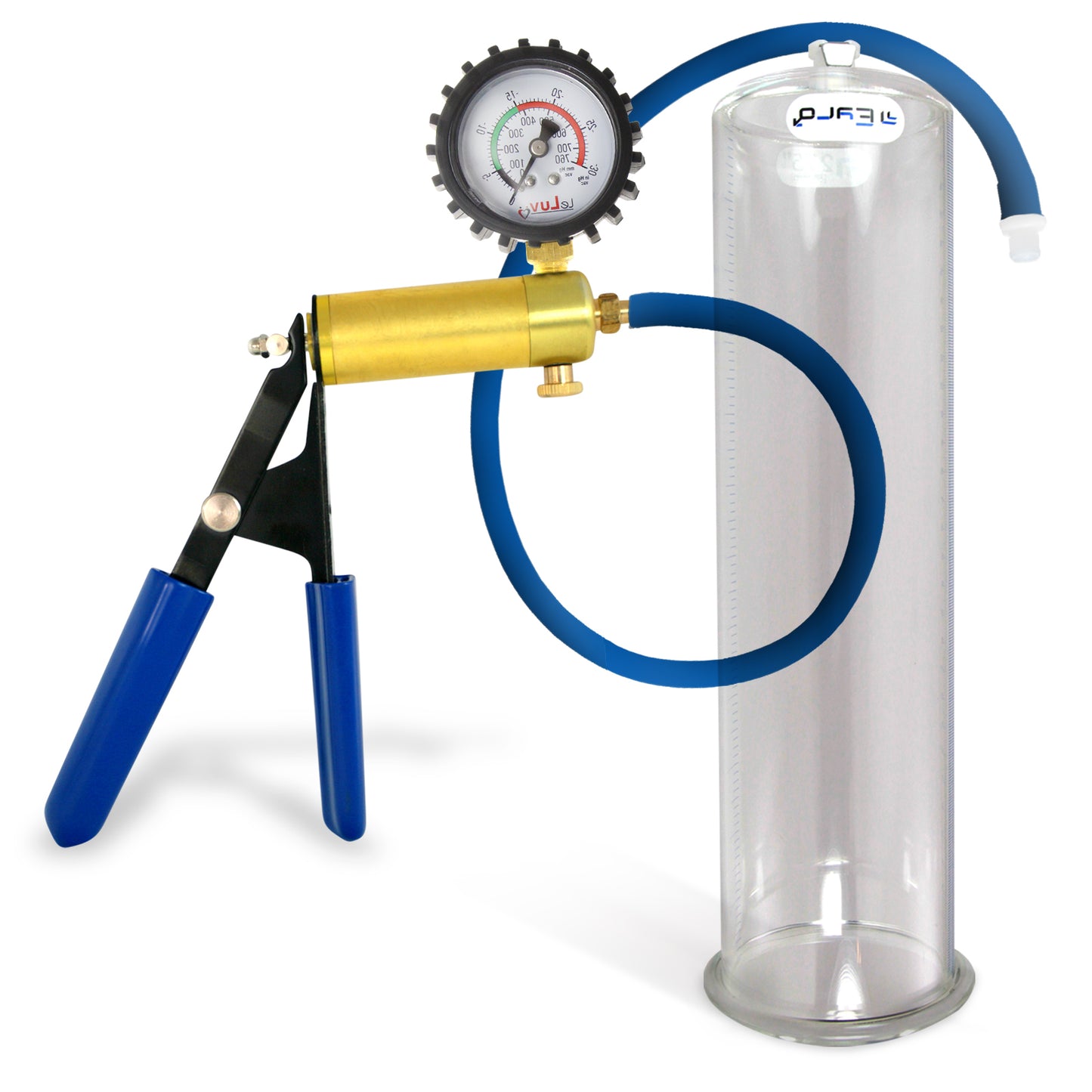 Ultima Blue Penis Pump (Rubber Grip, 9” Round Flange)