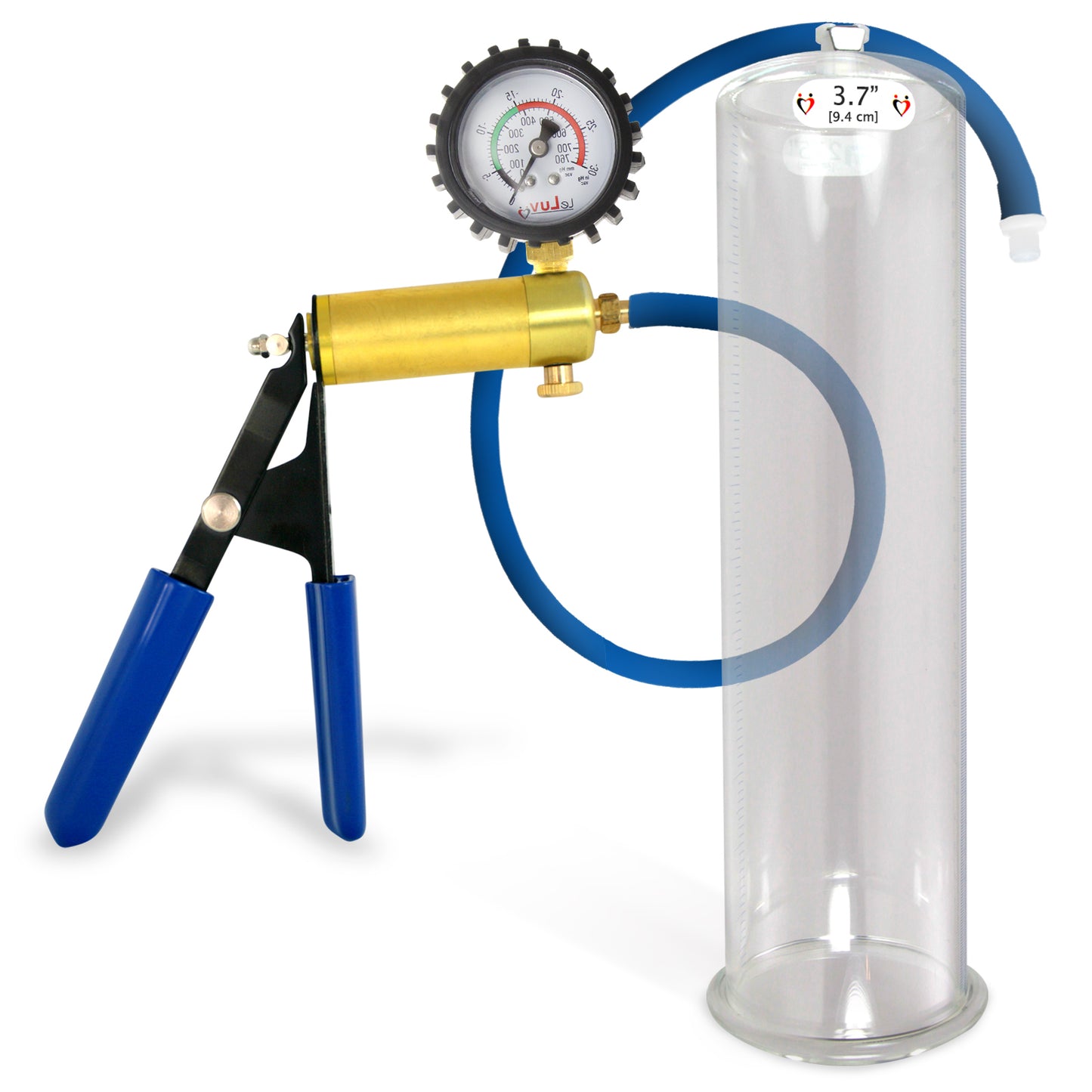 Ultima Blue Penis Pump (Rubber Grip, 9” Round Flange)