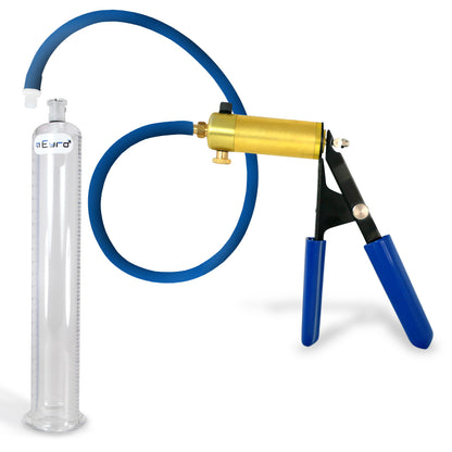 Ultima Blue Penis Pump (Rubber Grip, 9” Round Flange)
