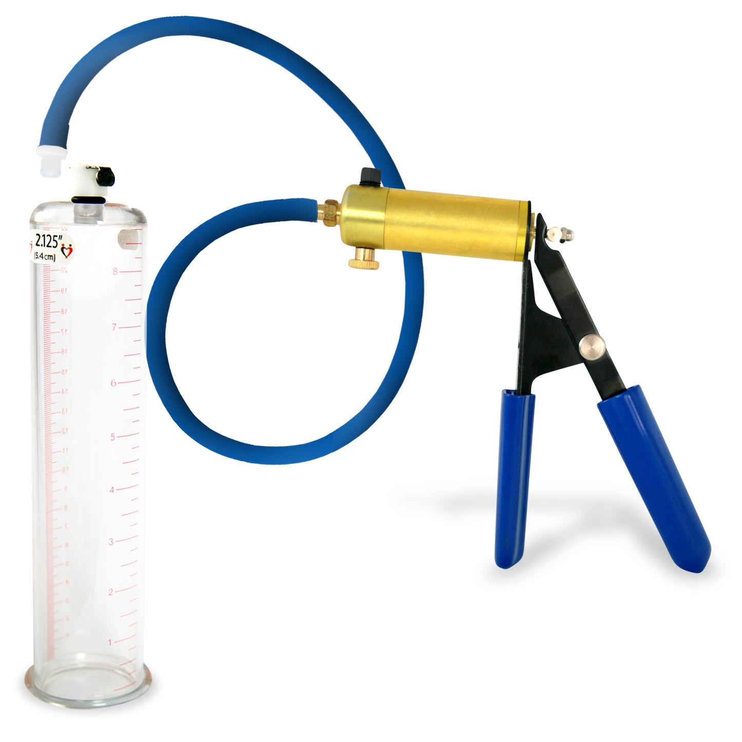 Ultima Blue Penis Pump (Rubber Grip, 9” Round Flange)