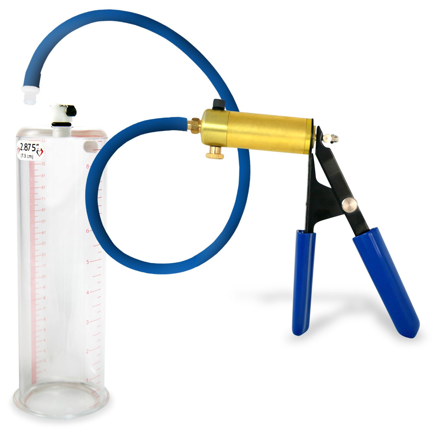 Ultima Blue Penis Pump (Rubber Grip, 9” Round Flange)
