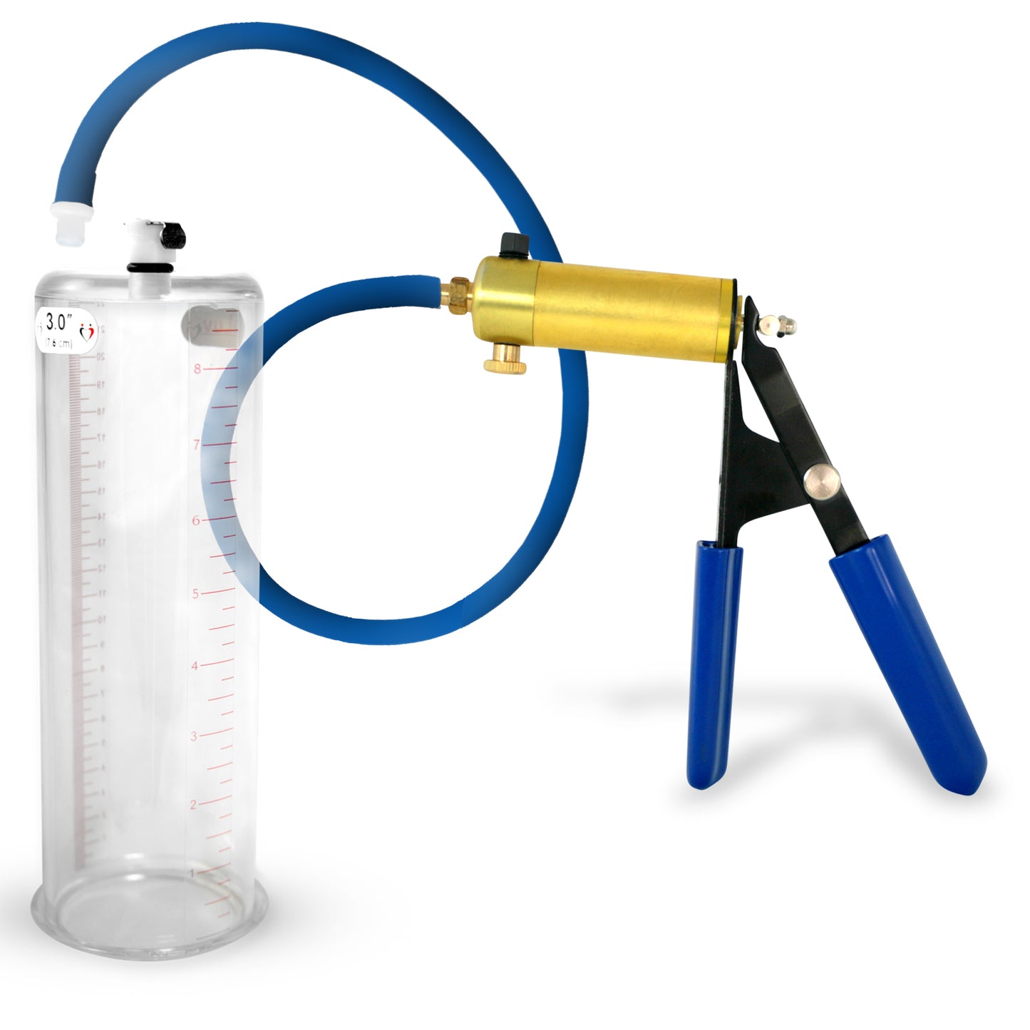 Ultima Blue Penis Pump (Rubber Grip, 9” Round Flange)
