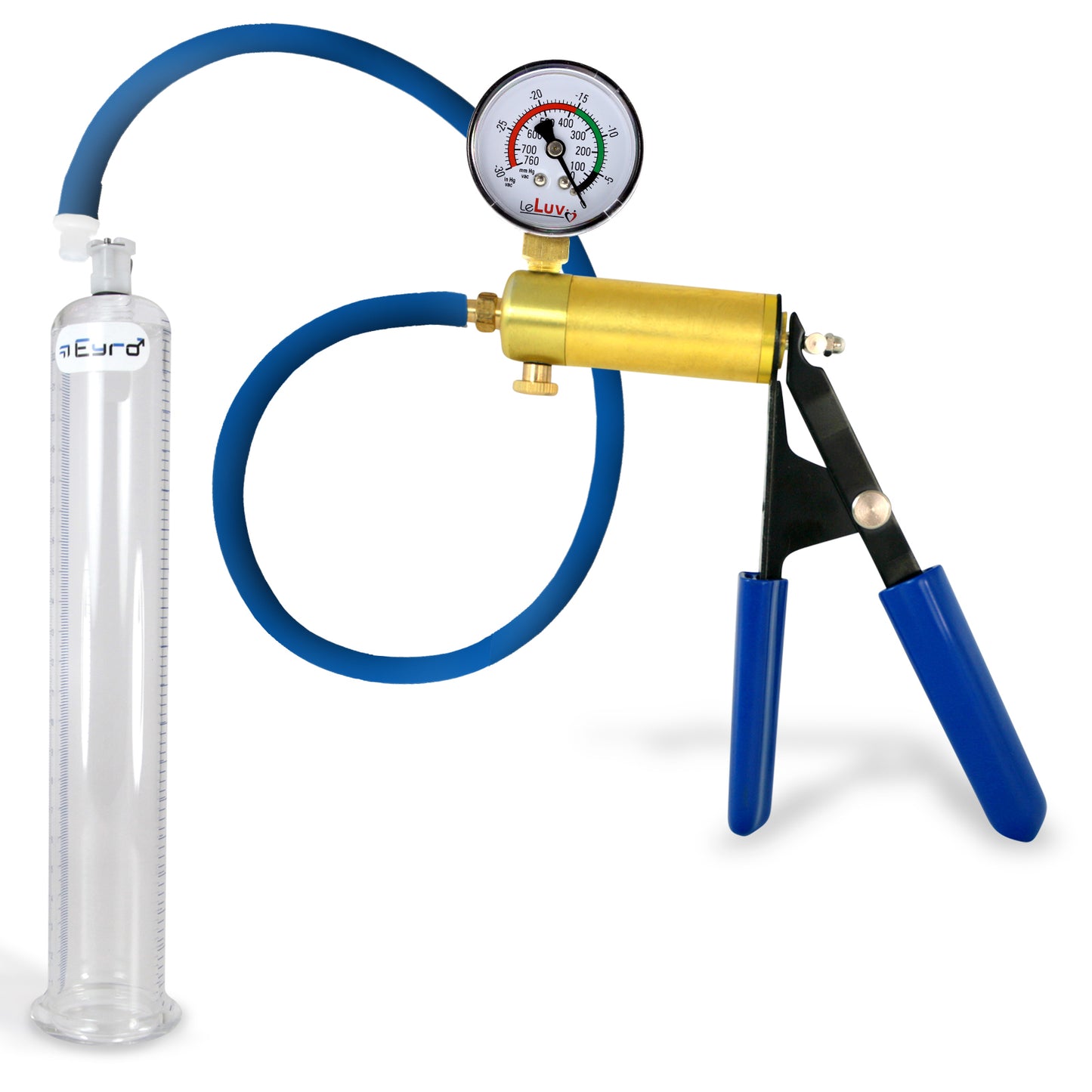 Ultima Blue Penis Pump (Rubber Grip, 9” Round Flange)
