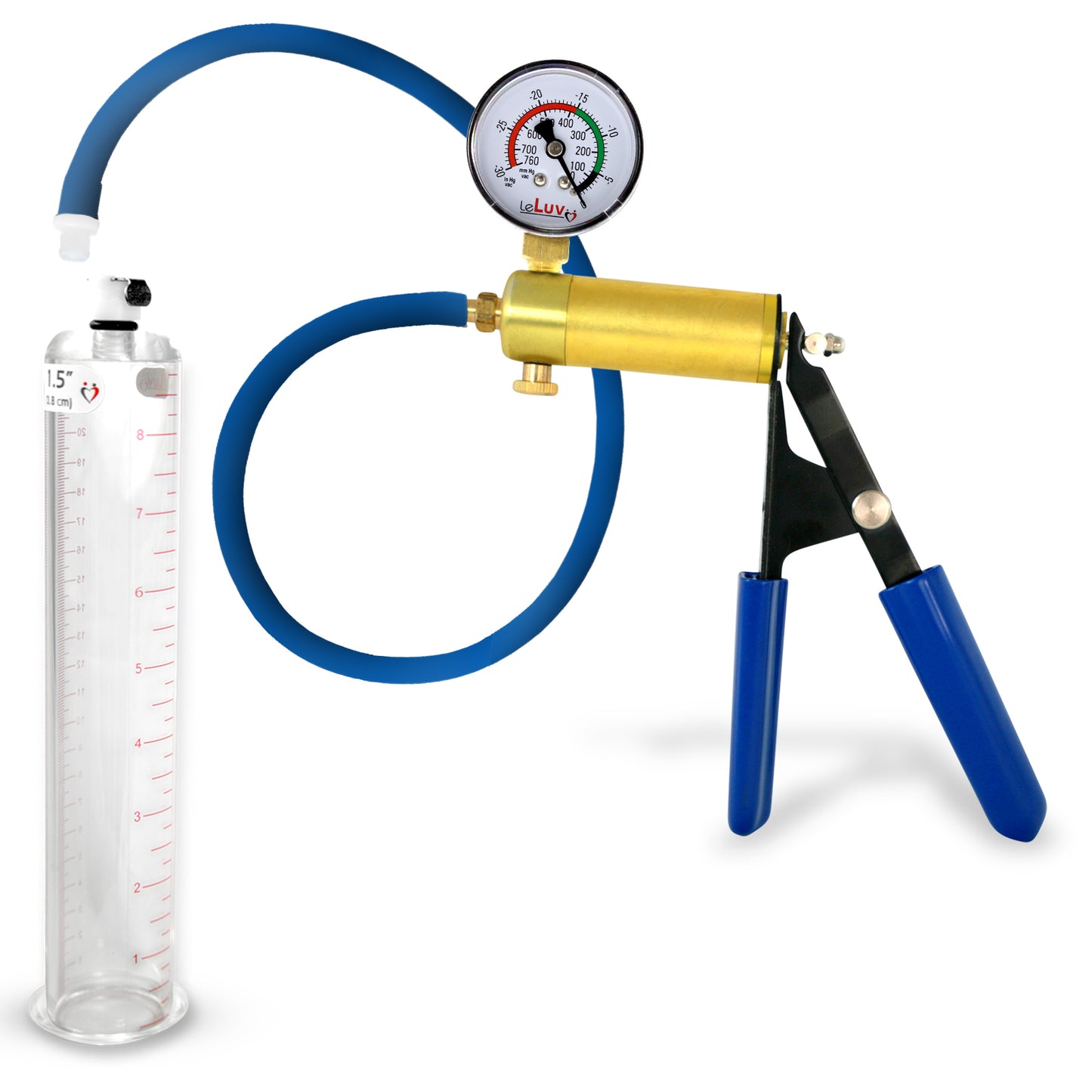 Ultima Blue Penis Pump (Rubber Grip, 9” Round Flange)