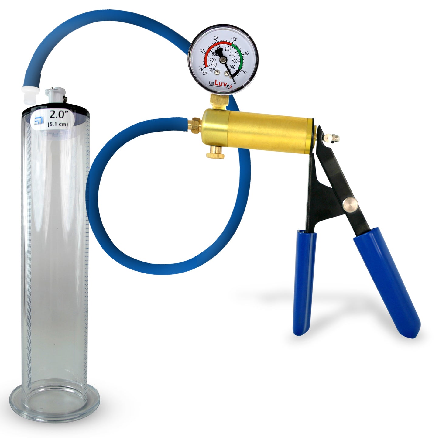 Ultima Blue Penis Pump (Protected Gauge, 9” Wide Flange)