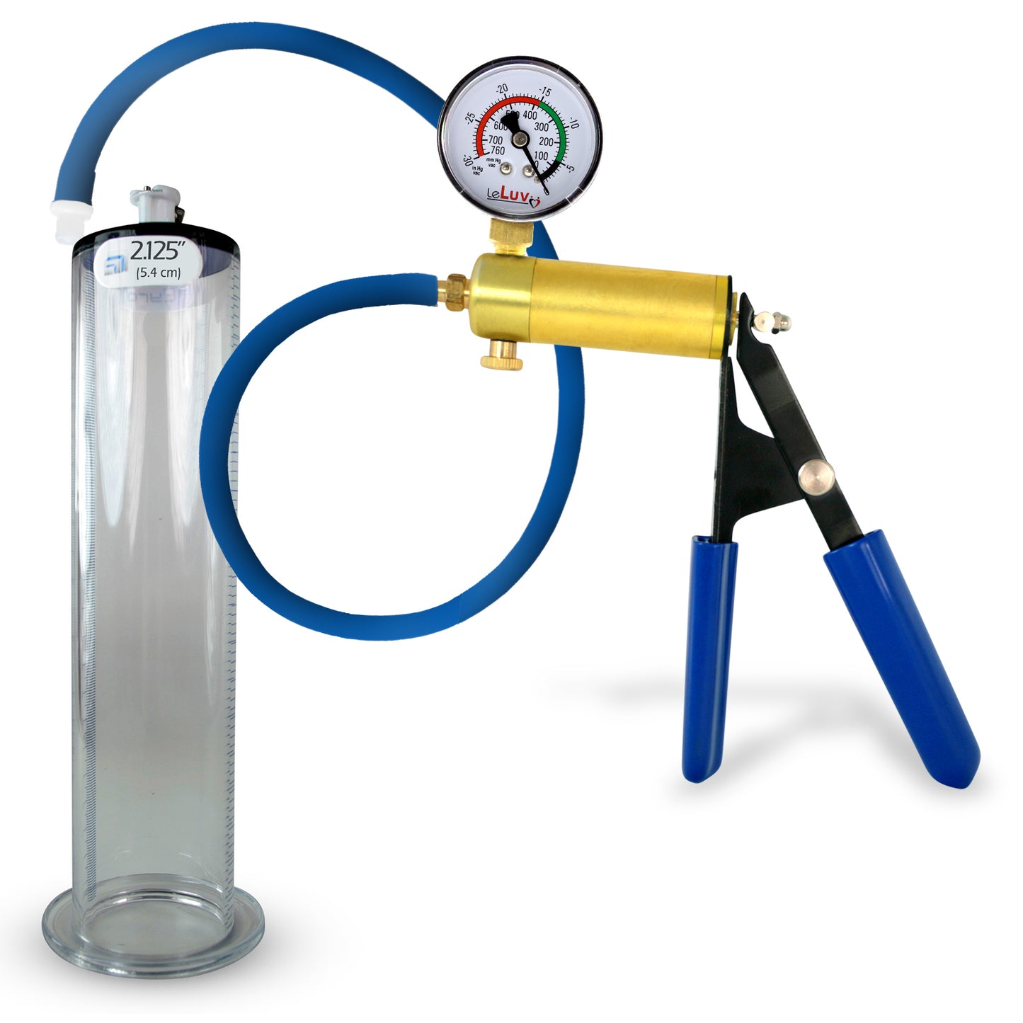 Ultima Blue Penis Pump (Protected Gauge, 9” Wide Flange)