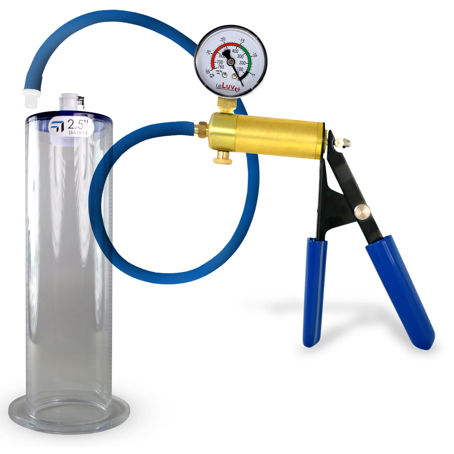 Ultima Blue Penis Pump (Protected Gauge, 9” Wide Flange)