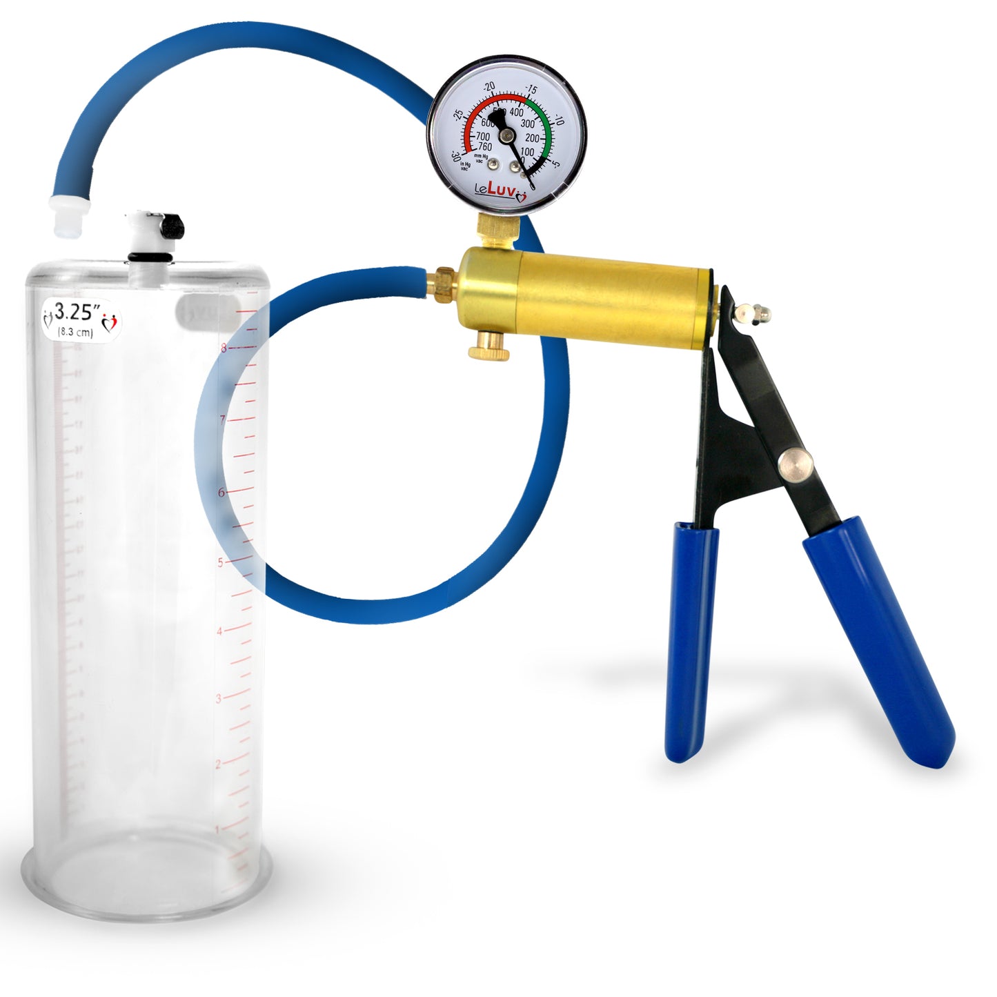 Ultima Blue Penis Pump (Rubber Grip, 9” Round Flange)