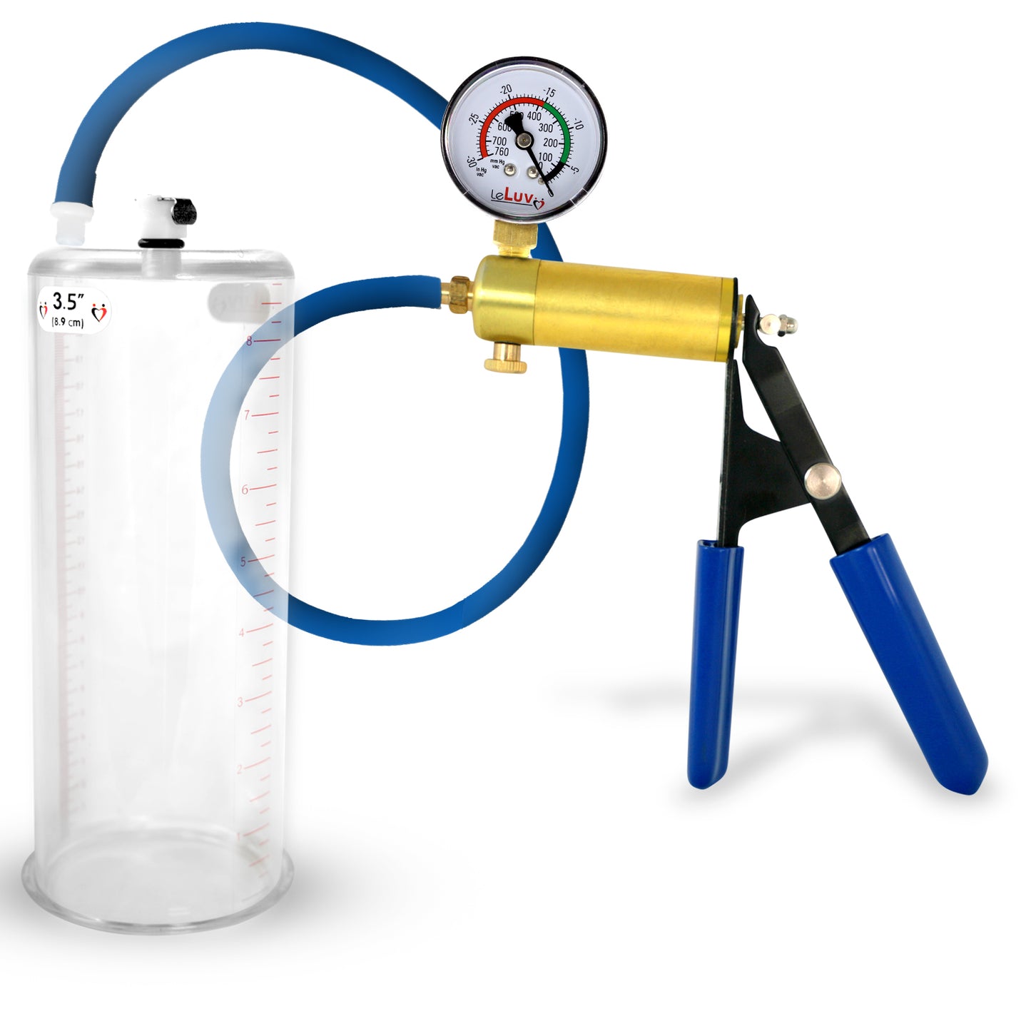 Ultima Blue Penis Pump (Rubber Grip, 9” Round Flange)