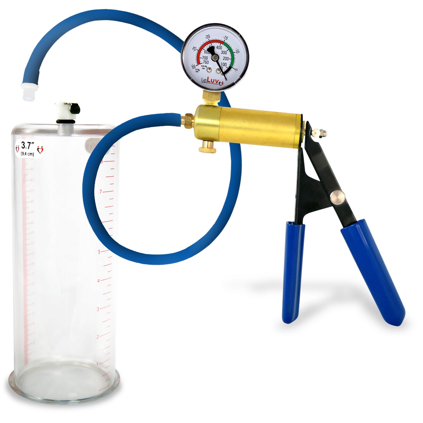 Ultima Blue Penis Pump (Rubber Grip, 9” Round Flange)