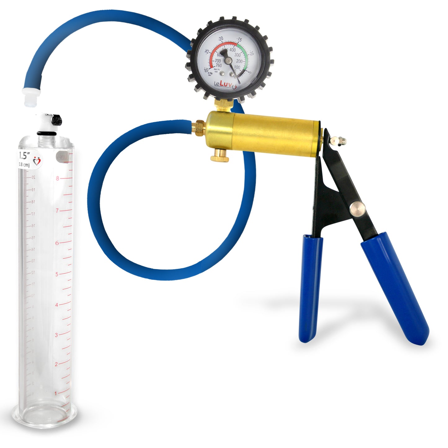 Ultima Blue Penis Pump (Rubber Grip, 9” Round Flange)