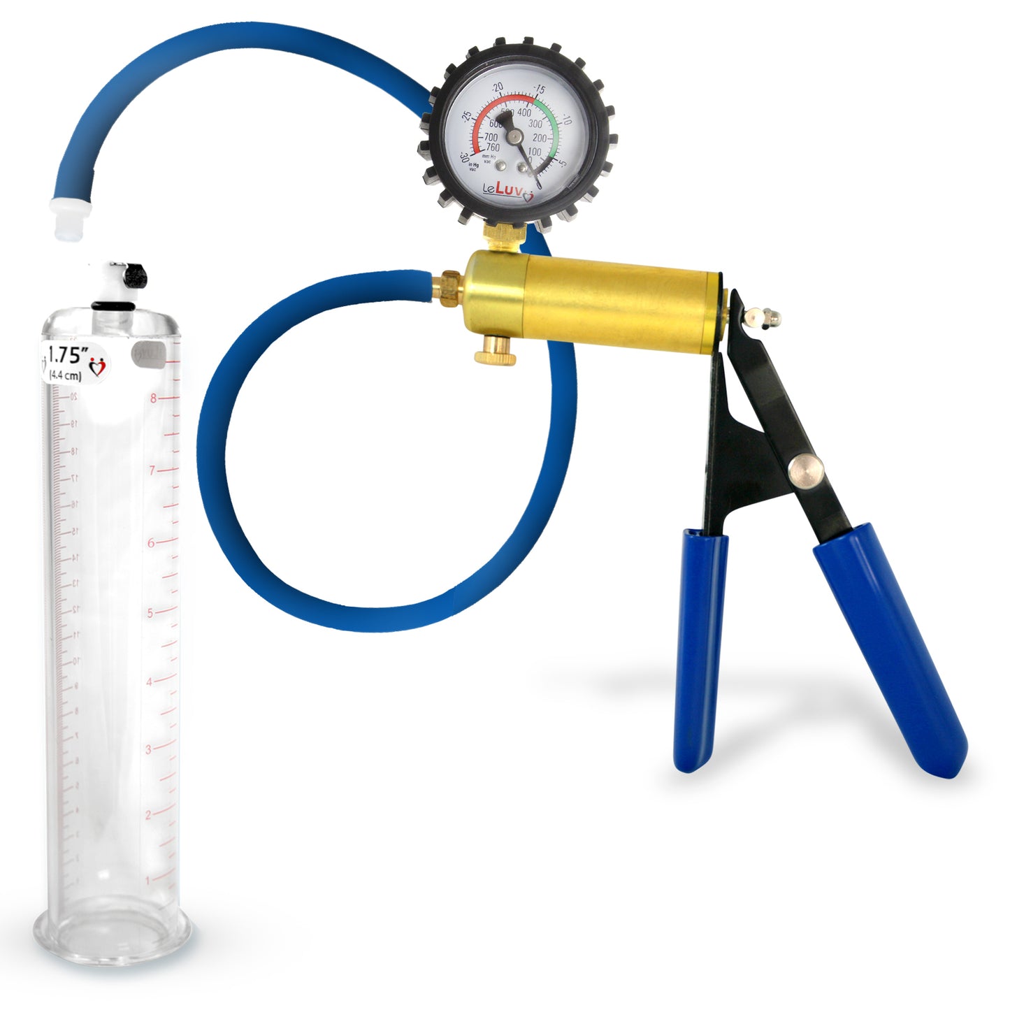 Ultima Blue Penis Pump (Rubber Grip, 9” Round Flange)