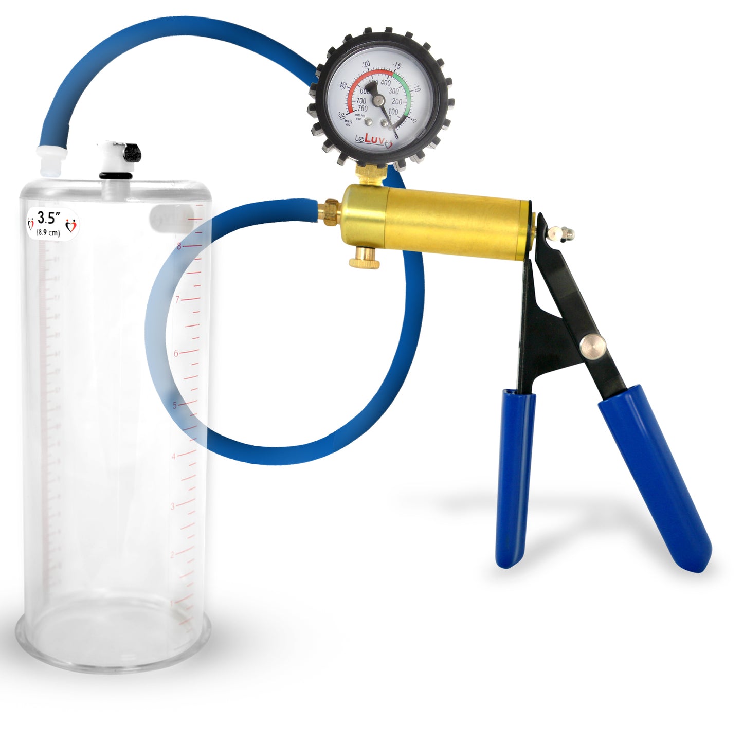 Ultima Blue Penis Pump (Rubber Grip, 9” Round Flange)