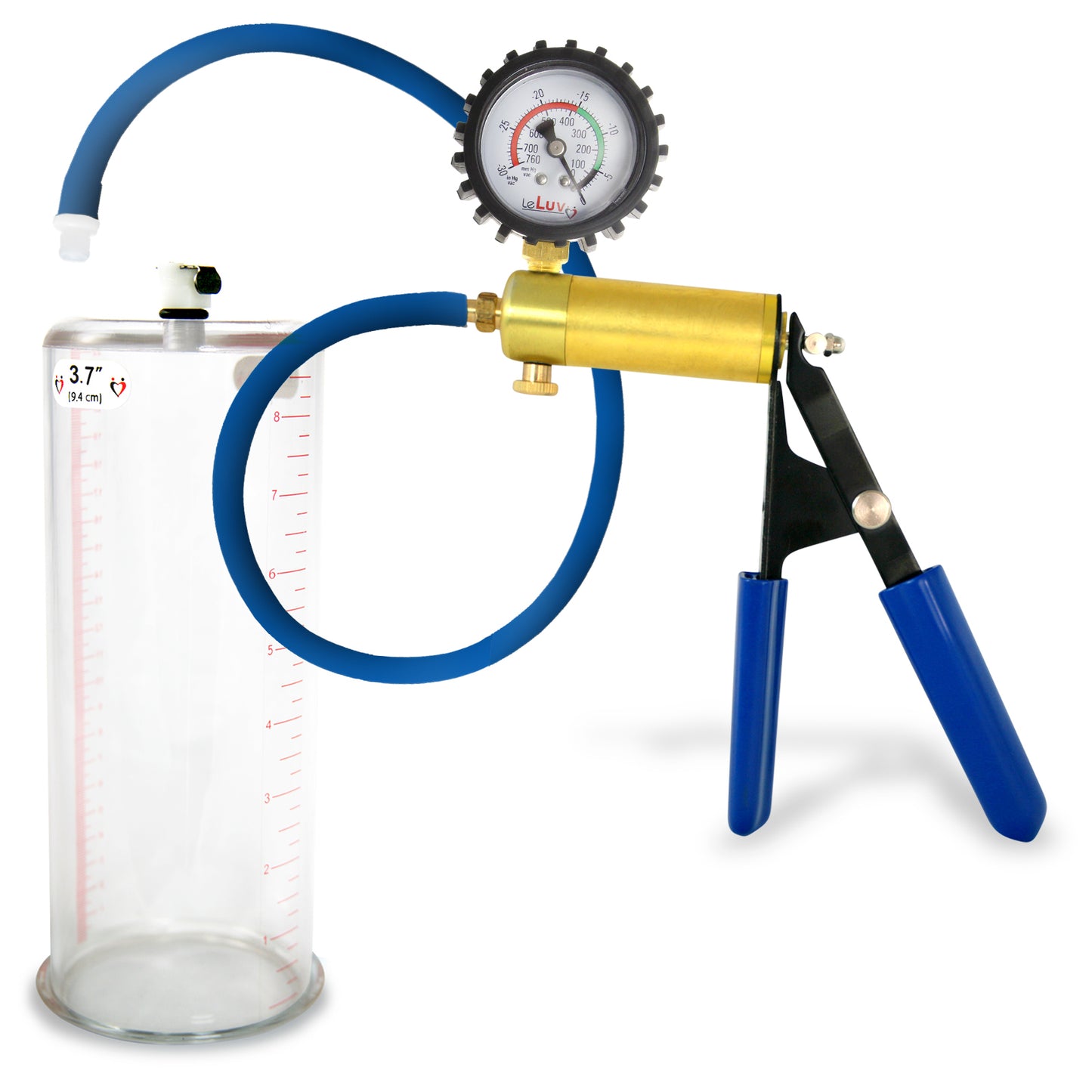 Ultima Blue Penis Pump (Rubber Grip, 9” Round Flange)