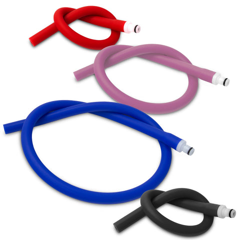 Slippery Silicone Hoses with Quick-Disconnect Male O-Ring Fitting for Vacuum Pumps | Choose Length & Color