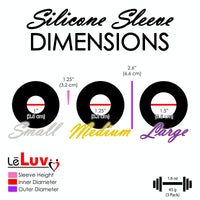 LeLuv EasyOp 2.5" x 4" Penis Head Cylinder with Sleeve Choice - TPR or Silicone