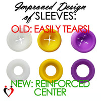 LeLuv EasyOp 2.5" x 4" Penis Head Cylinder with Sleeve Choice - TPR or Silicone