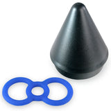Single Black Slippery Silicone Premium Loop Handle Tension Ring w/ Loader Cone "#3" - .5"