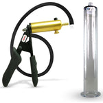 LeLuv® Ultima Premium Penis Pump - Black Silicone Grip and Hose - Wide Flange Cylinders