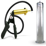 LeLuv® Ultima Premium Penis Pump - Black Silicone Grip and Hose - Wide Flange Cylinders