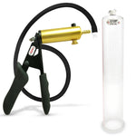 LeLuv® Ultima Premium Penis Pump - Black Silicone Grip and Hose - Round Flange Cylinders