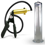 LeLuv® Ultima Premium Penis Pump - Black Silicone Grip and Hose - Wide Flange Cylinders