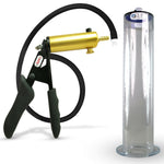 LeLuv® Ultima Premium Penis Pump - Black Silicone Grip and Hose - Wide Flange Cylinders