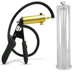 LeLuv® Ultima Premium Penis Pump - Black Silicone Grip and Hose - Round Flange Cylinders