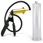 LeLuv® Ultima Premium Penis Pump - Black Silicone Grip and Hose - Round Flange Cylinders