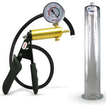 LeLuv® Ultima Premium Penis Pump - Black Silicone Grip and Hose - Wide Flange Cylinders