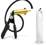 LeLuv® Ultima Premium Penis Pump - Black Silicone Grip and Hose - Round Flange Cylinders