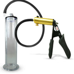 LeLuv® Ultima Premium Penis Pump - Black Silicone Grip and Hose - Wide Flange Cylinders