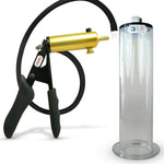 LeLuv® Ultima Premium Penis Pump - Black Silicone Grip and Hose - Wide Flange Cylinders