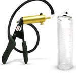LeLuv® Ultima Premium Penis Pump - Black Silicone Grip and Hose - Round Flange Cylinders