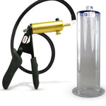 LeLuv® Ultima Premium Penis Pump - Black Silicone Grip and Hose - Wide Flange Cylinders