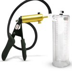 LeLuv® Ultima Premium Penis Pump - Black Silicone Grip and Hose - Round Flange Cylinders