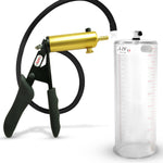 LeLuv® Ultima Premium Penis Pump - Black Silicone Grip and Hose - Round Flange Cylinders
