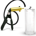 LeLuv® Ultima Premium Penis Pump - Black Silicone Grip and Hose - Round Flange Cylinders