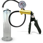 LeLuv® Ultima Premium Penis Pump - Black Silicone Grip and Hose - Wide Flange Cylinders